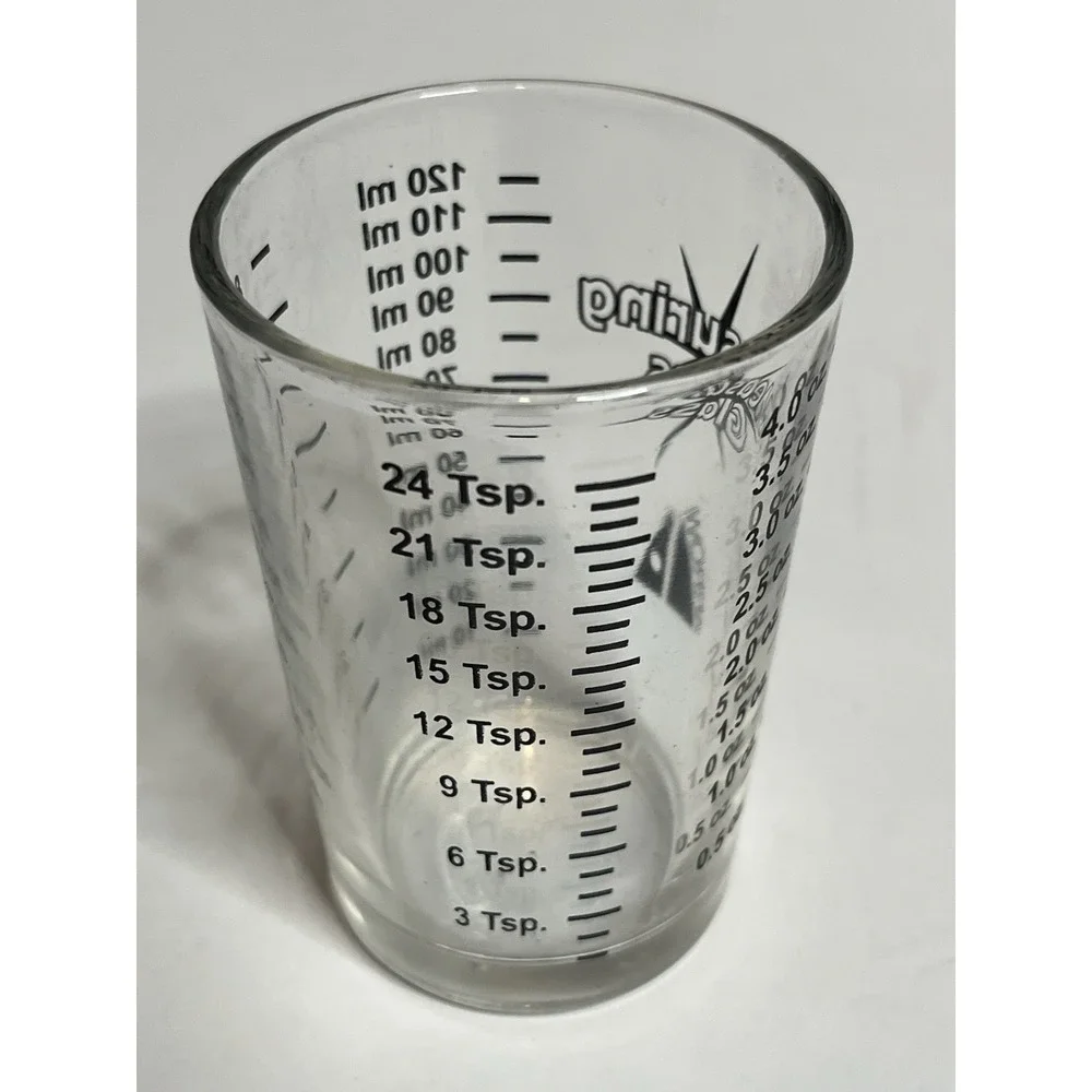 Arrow Measuring Glass Cup 4 oz 8 TSP 24 tsp Black Letters